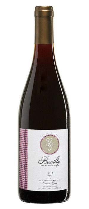 Une bouteille de Brouilly Beaujolais Gamay