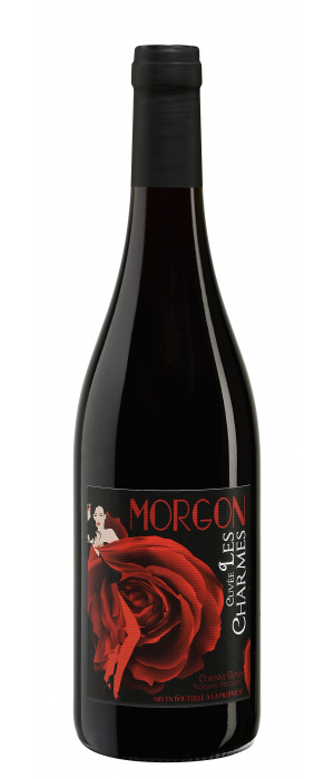 Une bouteille de Morgon les Charmes, beaujolais rouge